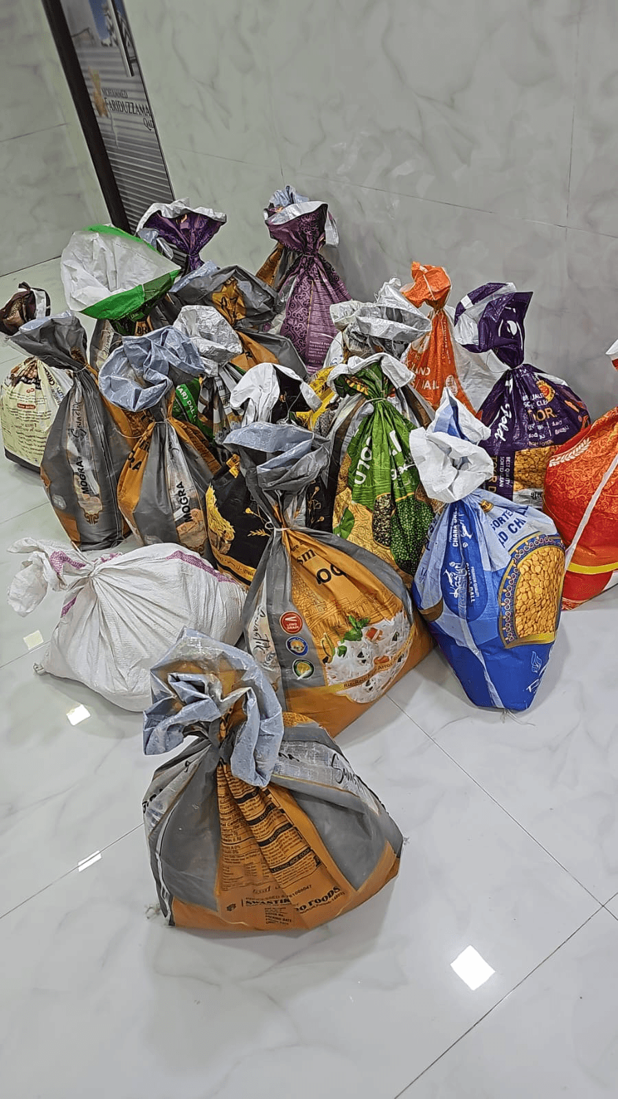 Ration supplies prepared for distribution